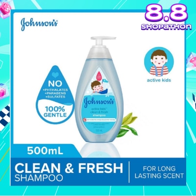 JOHNSON'S Baby Johnson's Baby Active Kids Clean & Fresh Shampoo 500ml (With Green Tea Extracts)