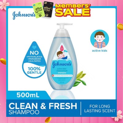 JOHNSON'S Baby Johnson's Baby Active Kids Clean & Fresh Shampoo 500ml (With Green Tea Extracts)