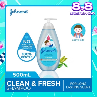 JOHNSON'S Baby Johnson's Baby Active Kids Clean & Fresh Shampoo 500ml (With Green Tea Extracts)