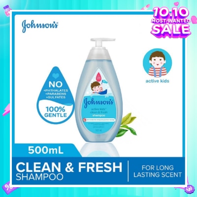 JOHNSON'S Baby Johnson's Baby Active Kids Clean & Fresh Shampoo 500ml (With Green Tea Extracts)