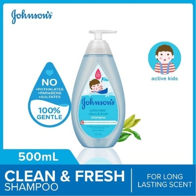 JOHNSON'S BABY Johnson's Baby Active Kids Clean & Fresh Shampoo 500ml (With Green Tea Extracts)