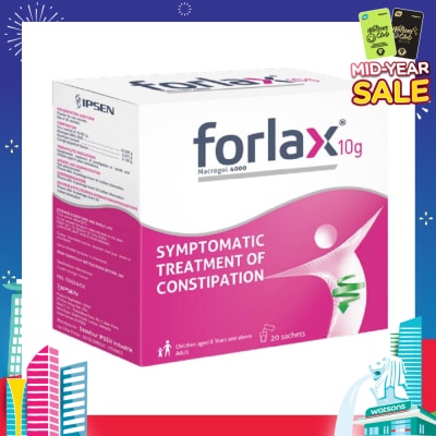 FORLAX Sachet 10g (For Treatment Of Constipation In Adults And Children Aged 8 Years And Above) 20s