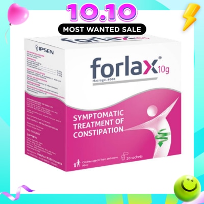 FORLAX Sachet 10g (For Treatment Of Constipation In Adults And Children Aged 8 Years And Above) 20s image