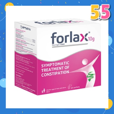 FORLAX Sachet 10g (For Treatment Of Constipation In Adults And Children Aged 8 Years And Above) 20s
