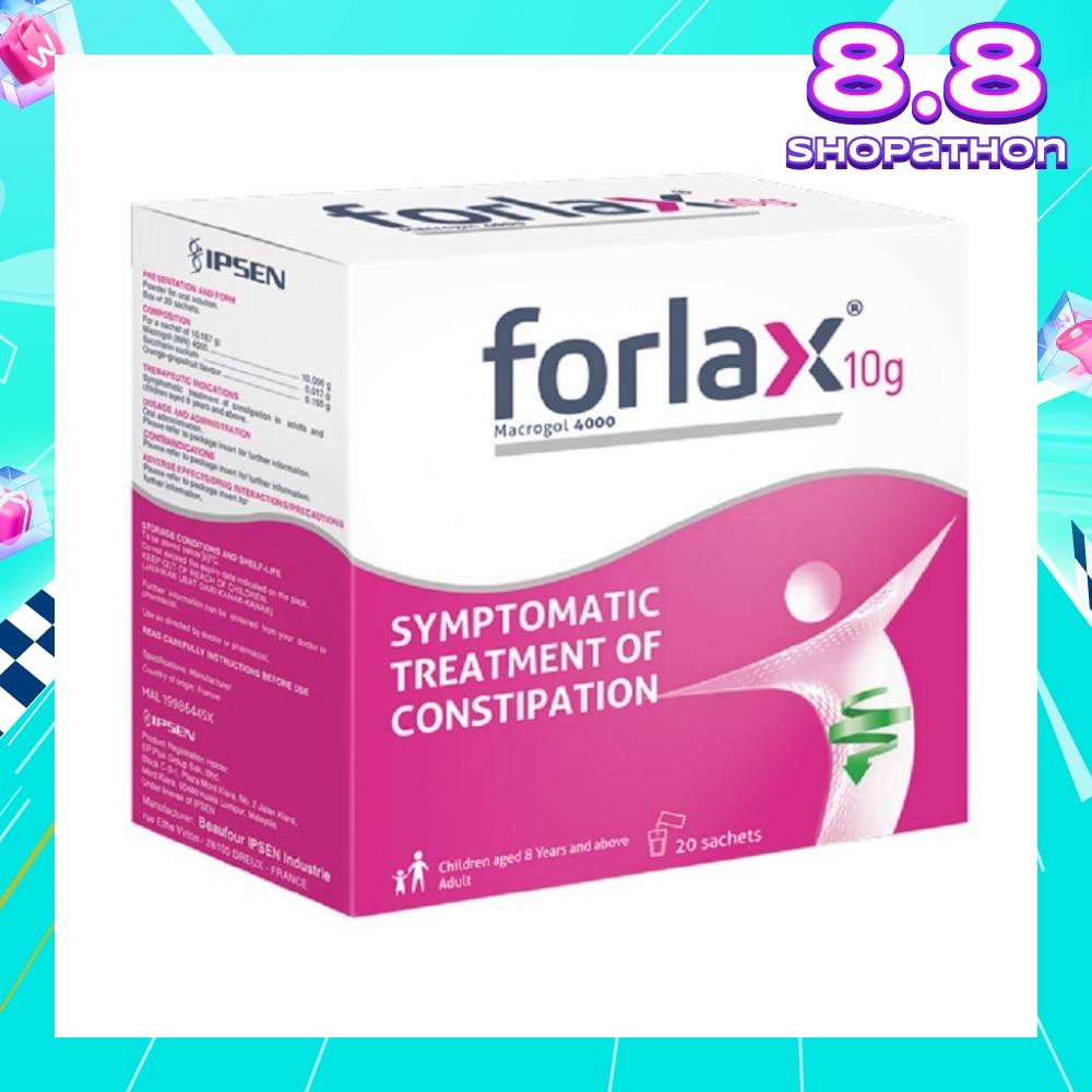 Sachet 10g (For Treatment Of Constipation In Adults And Children Aged 8 Years And Above) 20s