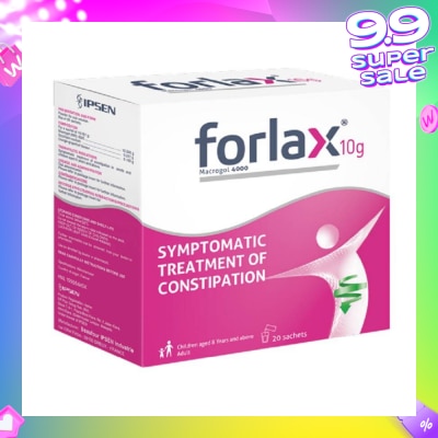 FORLAX Sachet 10g (For Treatment Of Constipation In Adults And Children Aged 8 Years And Above) 20s