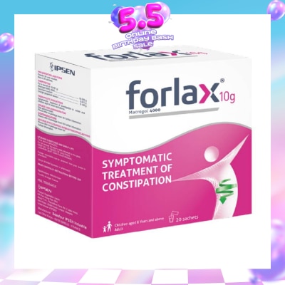 FORLAX - Sachet 10g (For Treatment Of Constipation In Adults And Children Aged 8 Years And Above) 20s