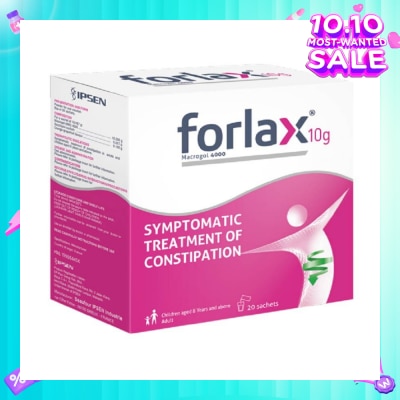 FORLAX Sachet 10g (For Treatment Of Constipation In Adults And Children Aged 8 Years And Above) 20s