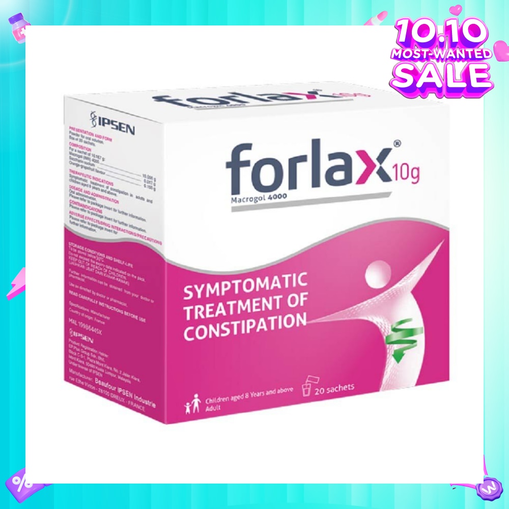 Sachet 10g (For Treatment Of Constipation In Adults And Children Aged 8 Years And Above) 20s