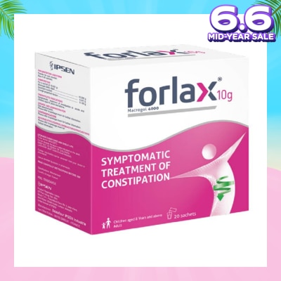 FORLAX Sachet 10g (For Treatment Of Constipation In Adults And Children Aged 8 Years And Above) 20s