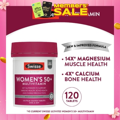 SWISSE Women's Ultivite 50+ Multivitamin Tablets 120s (Expiry: Sep`2026)