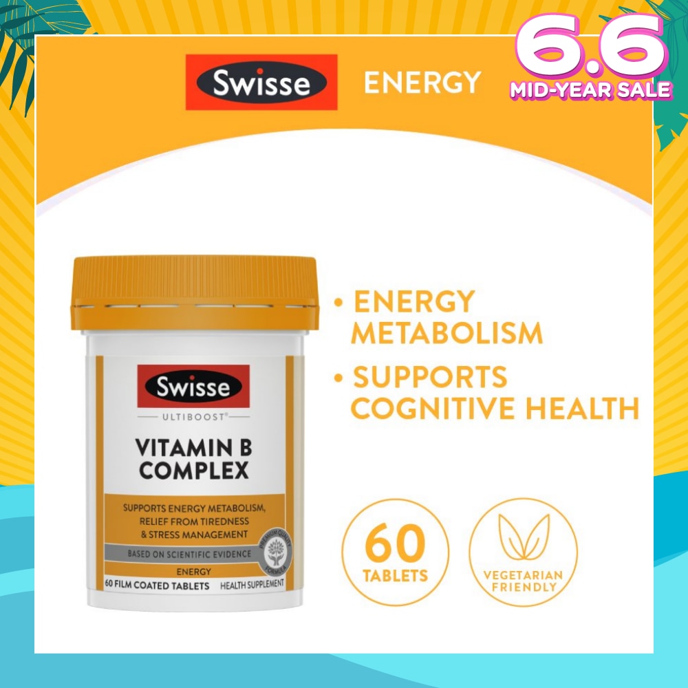 Ultiboost Vitamin B Complex Tablet (Support Cognitive Function & Relief from Tiredness) 60s