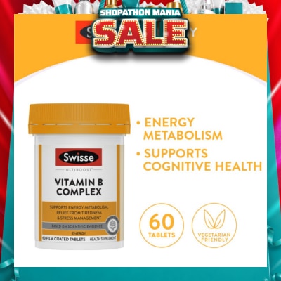 SWISSE - Ultiboost Vitamin B Complex Tablet (Support Cognitive Function & Relief from Tiredness) 60s