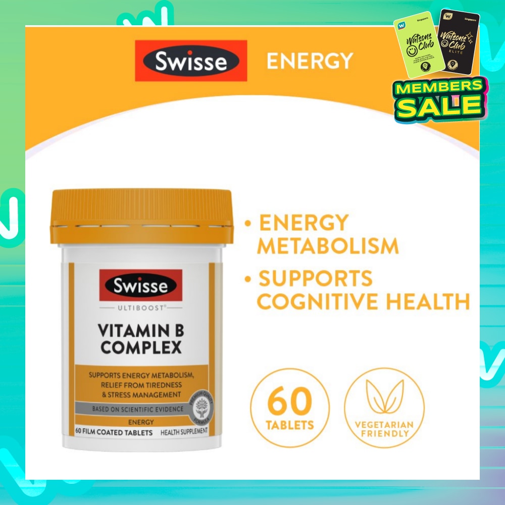 Ultiboost Vitamin B Complex Tablet (Support Cognitive Function & Relief from Tiredness) 60s