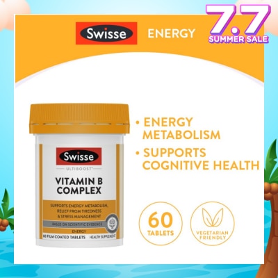 SWISSE Ultiboost Vitamin B Complex Tablet (Support Cognitive Function & Relief from Tiredness) 60s