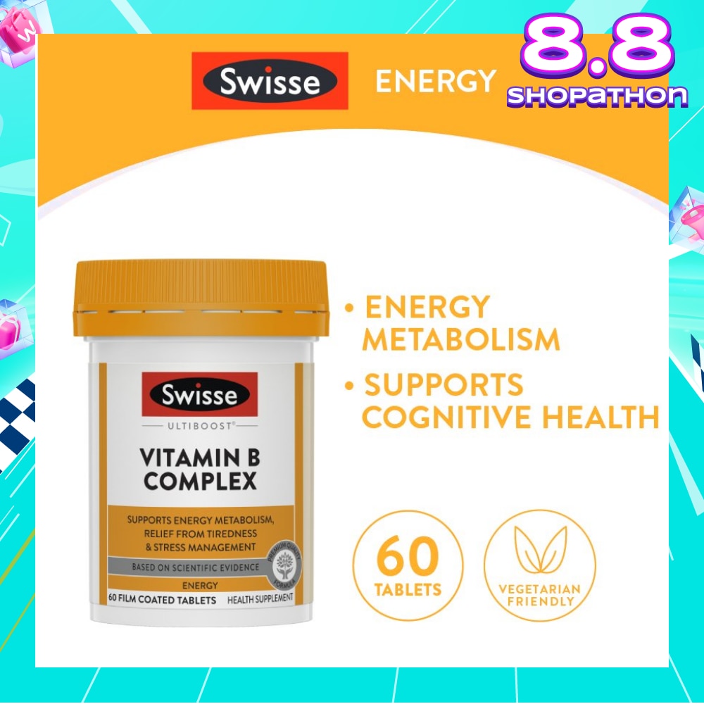 Ultiboost Vitamin B Complex Tablet (Support Cognitive Function & Relief from Tiredness) 60s