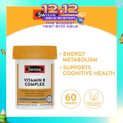 SWISSE Ultiboost Vitamin B Complex Tablet (Support Cognitive Function & Relief from Tiredness) 60s
