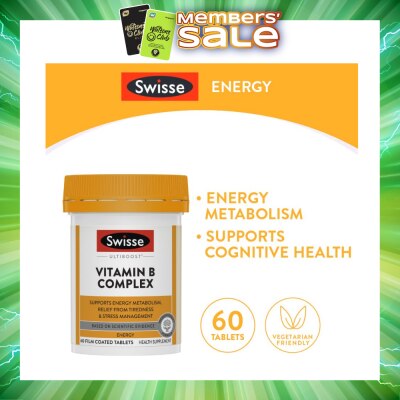 SWISSE - Ultiboost Vitamin B Complex Tablet (Support Cognitive Function & Relief from Tiredness) 60s