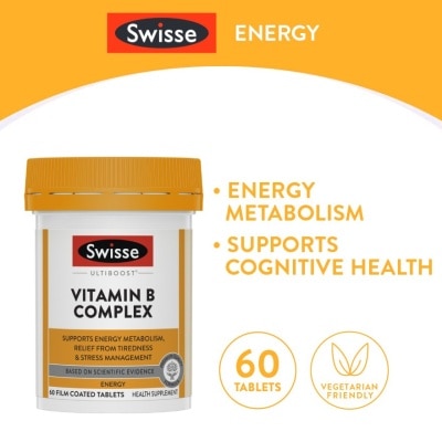 SWISSE Ultiboost Vitamin B Complex Tablet (Support Cognitive Function & Relief from Tiredness) 60s