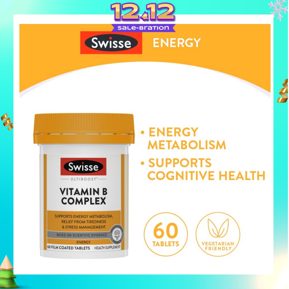 Ultiboost Vitamin B Complex Tablet (Support Cognitive Function & Relief from Tiredness) 60s