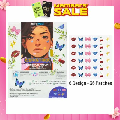 AIRFIT MEDI Rockstarr Defence Anti-Acne 6 Design Patch (With Salicylic Acid & Tea Tree Oil) 36s