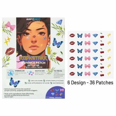 AIRFIT MEDI Rockstarr Defence Anti-Acne 6 Design Patch (With Salicylic Acid & Tea Tree Oil) 36s