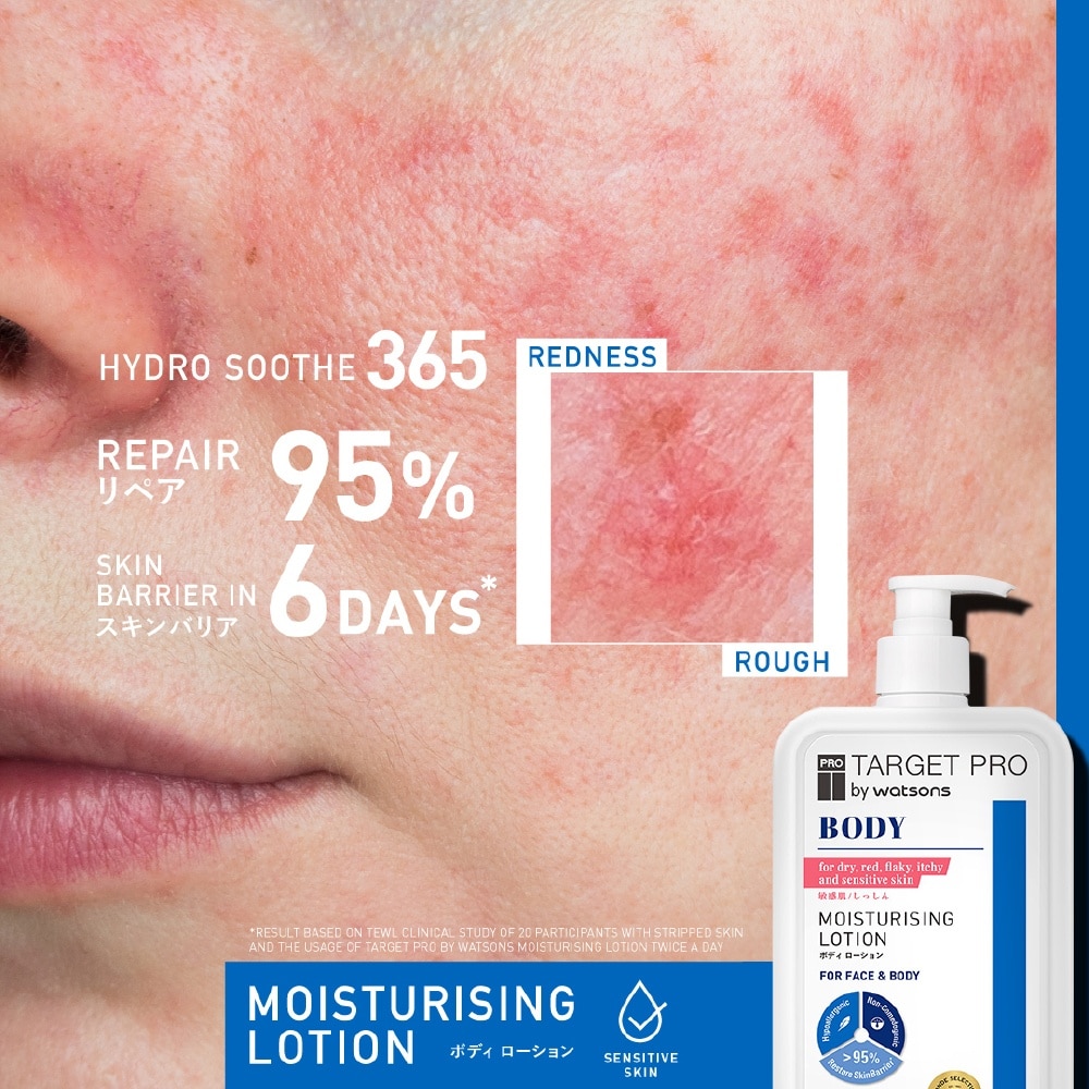 Moisturising Face & Body Lotion (Fragrance-Free & for Dry, Red, Flaky, Itchy and Sensitive Skin) 500ml