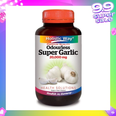 HOLISTIC WAY Premium Quality Odourless Super Garlic 20000mg 60 Vegetarian Capsules