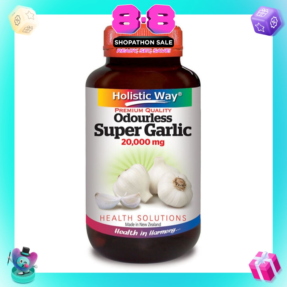 Premium Quality Odourless Super Garlic 20000mg 60 Vegetarian Capsules