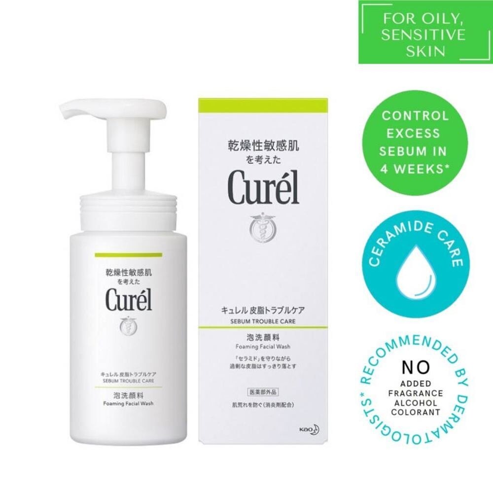 CUREL Sebum Trouble Care Foaming Wash | Face | Watsons Singapore
