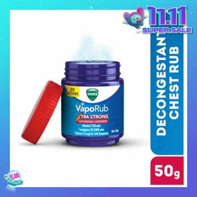 VICKS VapoRub Xtra Strong Vaporizing Ointment (To Helps Relieve Cough & Cold Symptoms) 50g