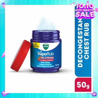 VICKS VapoRub Xtra Strong Vaporizing Ointment (To Helps Relieve Cough & Cold Symptoms) 50g