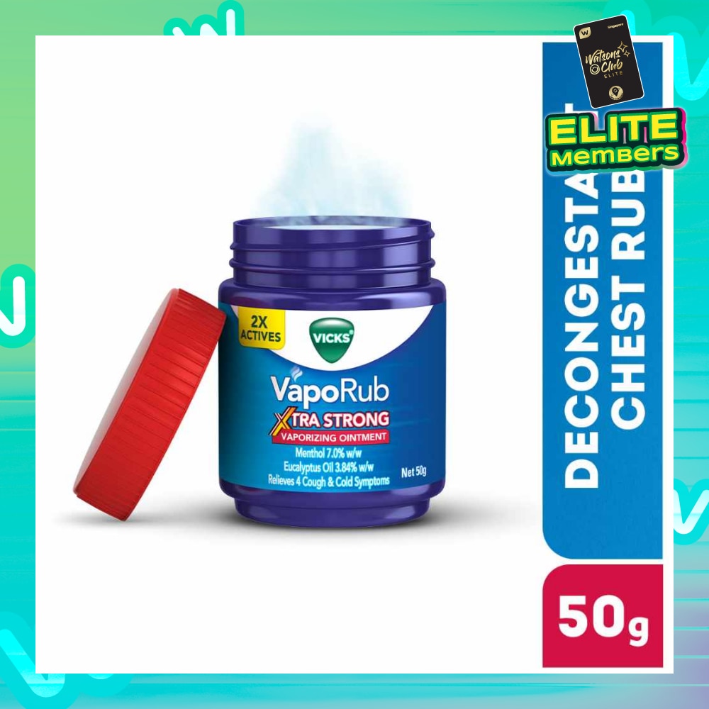 VapoRub Xtra Strong Vaporizing Ointment (To Helps Relieve Cough & Cold Symptoms) 50g