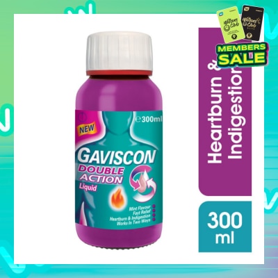 GAVISCON Double Action Liquid (For Fast Relief of Heartburn & Indigestion) 300ml