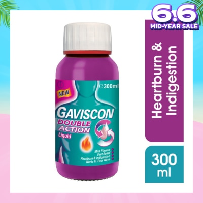 GAVISCON Double Action Liquid (For Fast Relief of Heartburn & Indigestion) 300ml