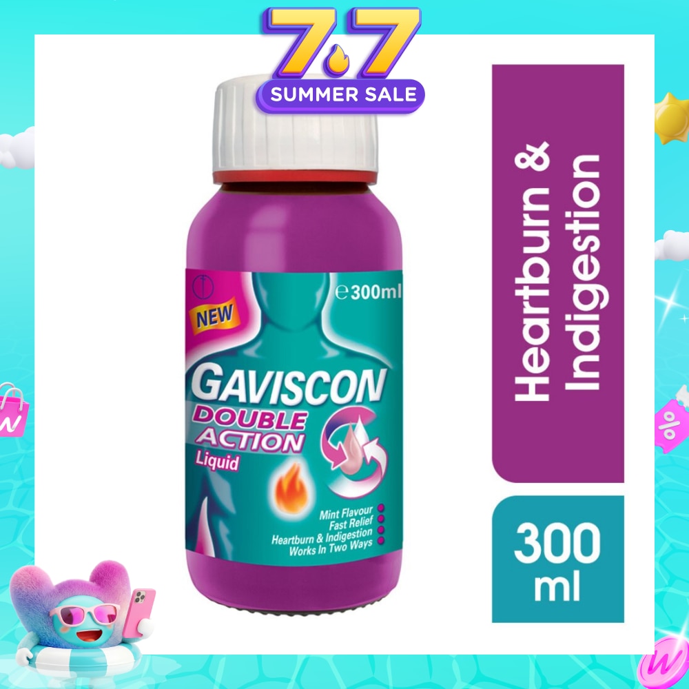 Double Action Liquid (For Fast Relief of Heartburn & Indigestion) 300ml (Expiry: Mar`2027)