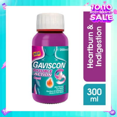 GAVISCON Double Action Liquid (For Fast Relief of Heartburn & Indigestion) 300ml