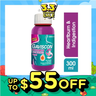 GAVISCON Double Action Liquid (For Fast Relief of Heartburn & Indigestion) 300ml
