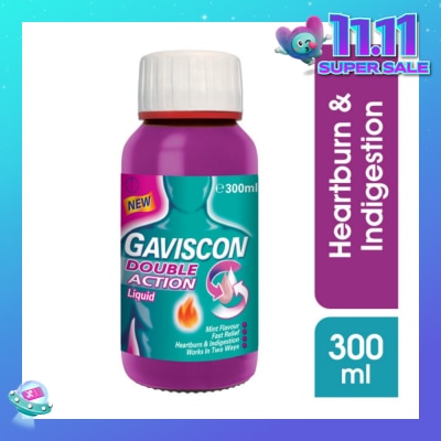 GAVISCON Double Action Liquid (For Fast Relief of Heartburn & Indigestion) 300ml