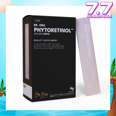 DR ORA Phytoretinol Vegan Beauty Supplement (To Stimulate Collagen Production, Reduce Fine Lines & Wrinkles & Promote Skin Cell Turnover) 4g x 20s