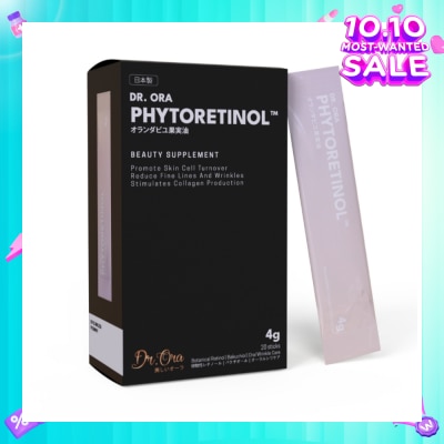 DR ORA Phytoretinol Vegan Beauty Supplement (To Stimulate Collagen Production, Reduce Fine Lines & Wrinkles & Promote Skin Cell Turnover) 4g x 20s