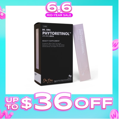 DR ORA - Phytoretinol Vegan Beauty Supplement (To Stimulate Collagen Production, Reduce Fine Lines & Wrinkles & Promote Skin Cell Turnover) 4g x 20s