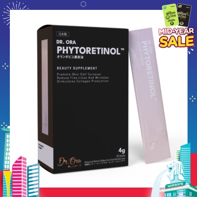 DR ORA Phytoretinol Vegan Beauty Supplement (To Stimulate Collagen Production, Reduce Fine Lines & Wrinkles & Promote Skin Cell Turnover) 4g x 20s
