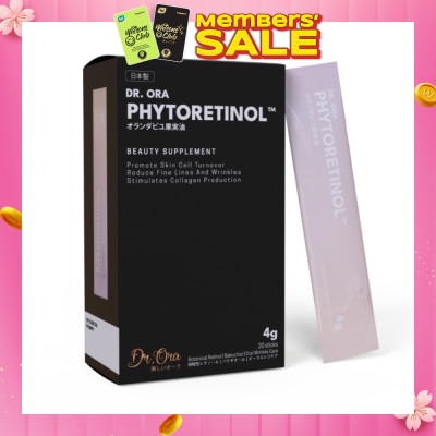 DR ORA Phytoretinol Vegan Beauty Supplement (To Stimulate Collagen Production, Reduce Fine Lines & Wrinkles & Promote Skin Cell Turnover) 4g x 20s