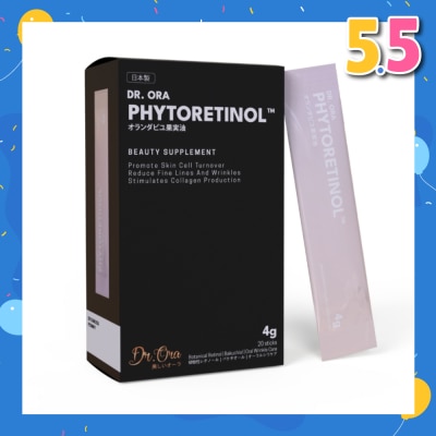 DR ORA Phytoretinol Vegan Beauty Supplement (To Stimulate Collagen Production, Reduce Fine Lines & Wrinkles & Promote Skin Cell Turnover) 4g x 20s