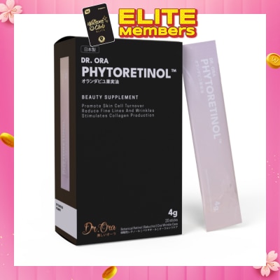 DR ORA Phytoretinol Vegan Beauty Supplement (To Stimulate Collagen Production, Reduce Fine Lines & Wrinkles & Promote Skin Cell Turnover) 4g x 20s