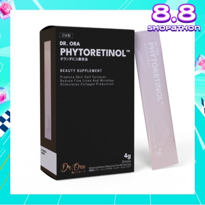 DR ORA Phytoretinol Vegan Beauty Supplement (To Stimulate Collagen Production, Reduce Fine Lines & Wrinkles & Promote Skin Cell Turnover) 4g x 20s