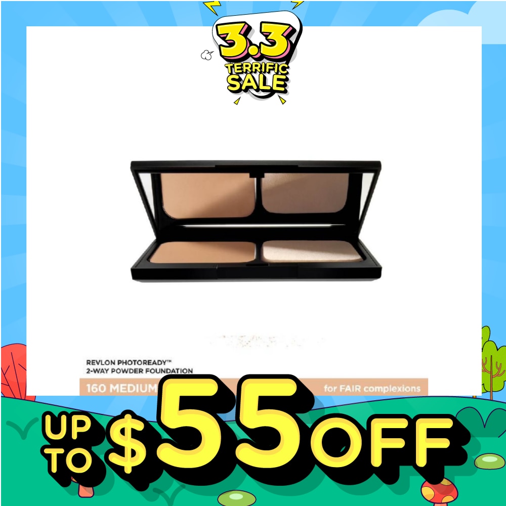 REVLON PhotoReady 2-Way Cake Powder Foundation 160 Medium Beige 9.1g