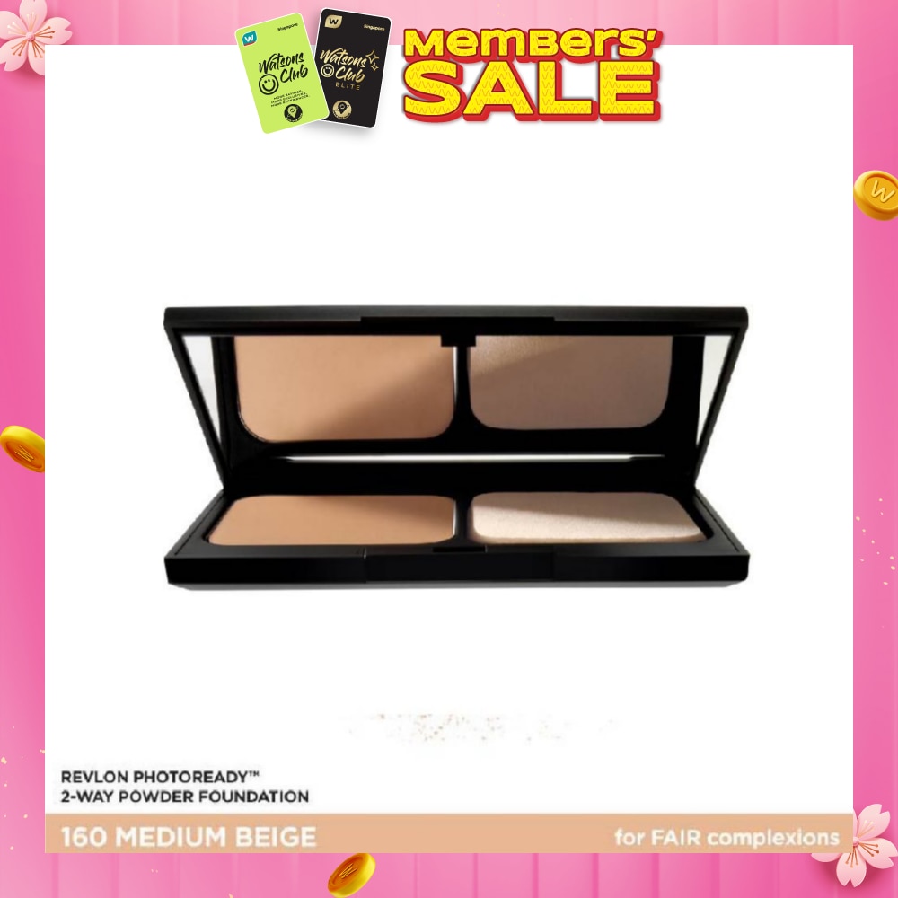 REVLON PhotoReady 2-Way Cake Powder Foundation 160 Medium Beige 9.1g