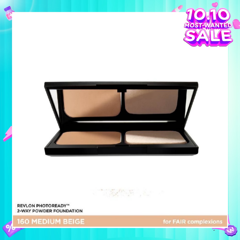 REVLON PhotoReady 2-Way Cake Powder Foundation 160 Medium Beige 9.1g